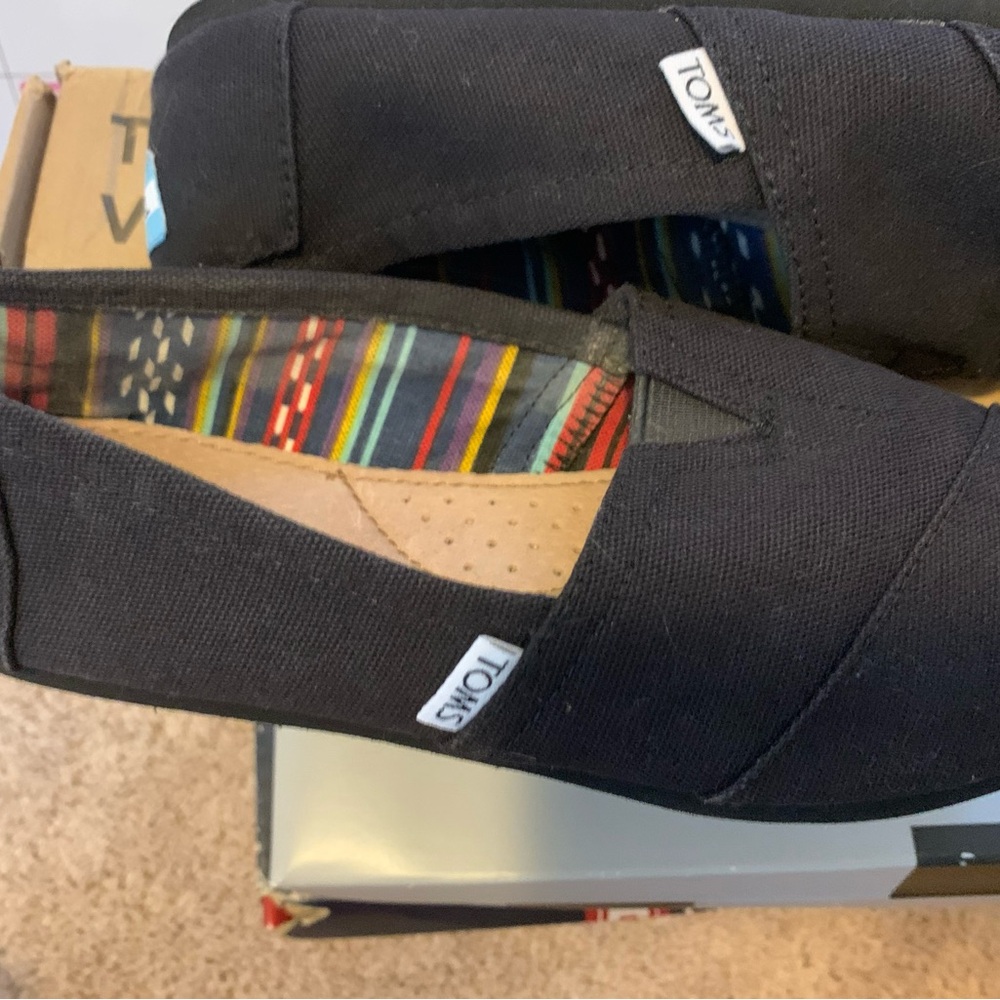 TOMS Navy Canvas Slip-Ons